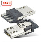USB 2.0 Type 4 Pin Micro Connector Copper Terminal With Gold Plated Case