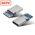 2.0 USB C Male Connector Fast Charging Type With PCB Board Solder
