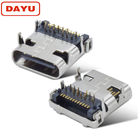 24 Pin 3.1 USB C Female Connector Right Angle SMT Tab ISO Approval