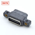 6 PIN Waterproof Splint USB C Female Connector With Threaded Hole