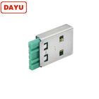 Quick Charging 4 Pin Connector , Usb Type A Male Connector For USB Cable