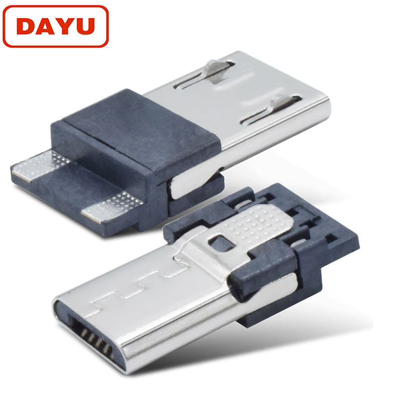 Short Long Body 2 Pin Micro Connector Plug High Durability For USB Cable
