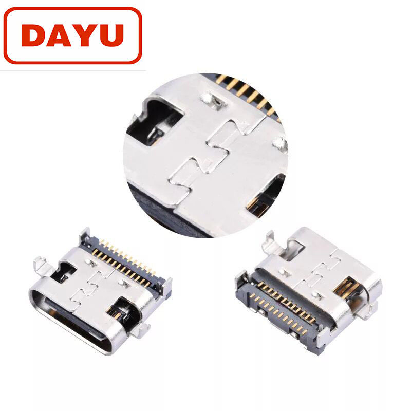 24 Pin 3.1 USB C Female Connector Sinking SMT SMD PCB ROHS Certificated