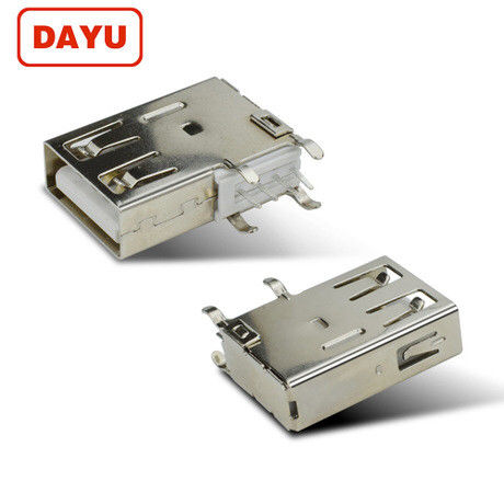90 Degree Side Plug USB A Female Connector 4 Pin For Pcb / Circuit Board