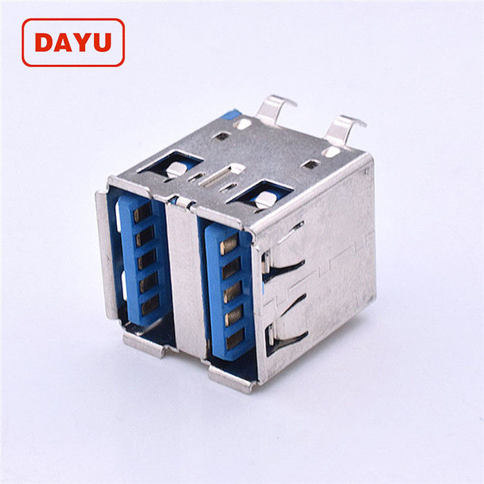 Height 14.2mm Double Female Usb Connector With Charge / Data Function
