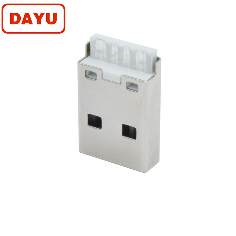 3 Amp Fast Charger Connector 4P Type A USB Male Plug Solder For Cable